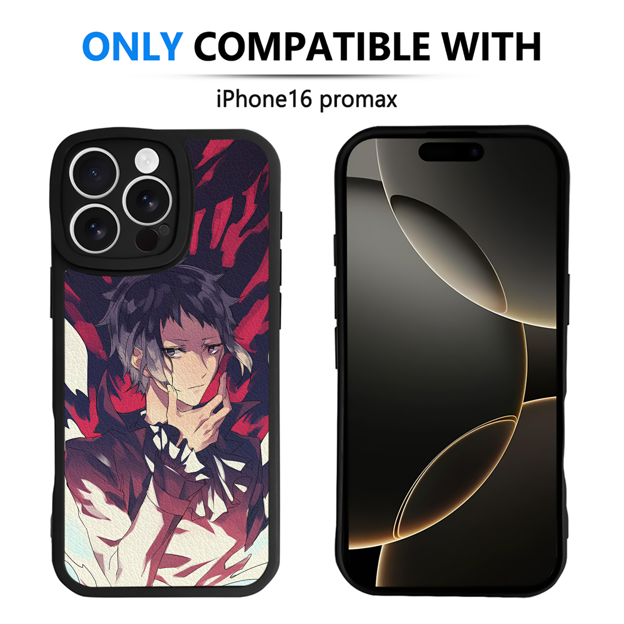 （画像用） 文豪ストレイドッグス Bungo Stray Dogs 【iPhone 16シリーズ対応】シリコンスマホケース（レザー調） 材質：シリコン